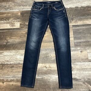 Silver Suki Super Women’s Stretch Pants Mid Skinny
Jeans Size L31